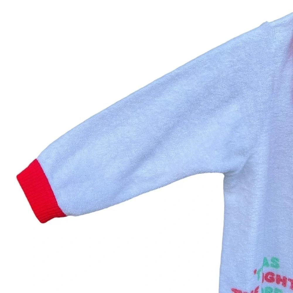 VTG Carter’s Christmas Bear Footed Sleeper Terrycloth Night Before Christmas Lrg